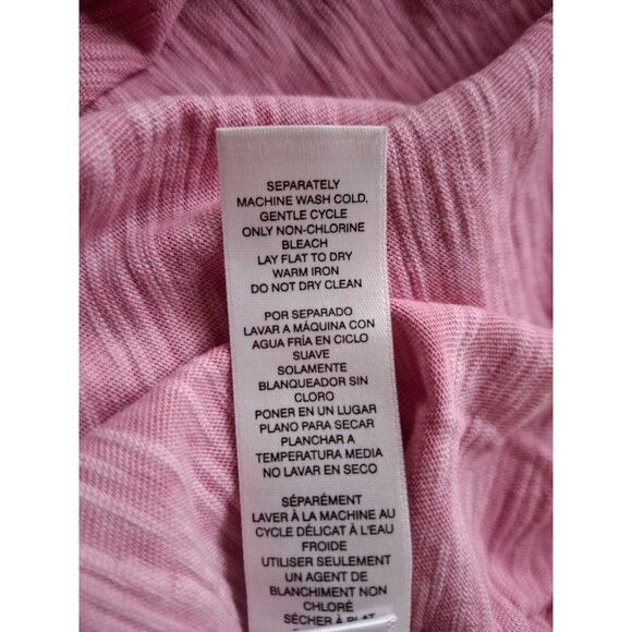 Chicos Pink Lace Trim Cotton Top Womens Size 2 Large - Picture 5 of 7